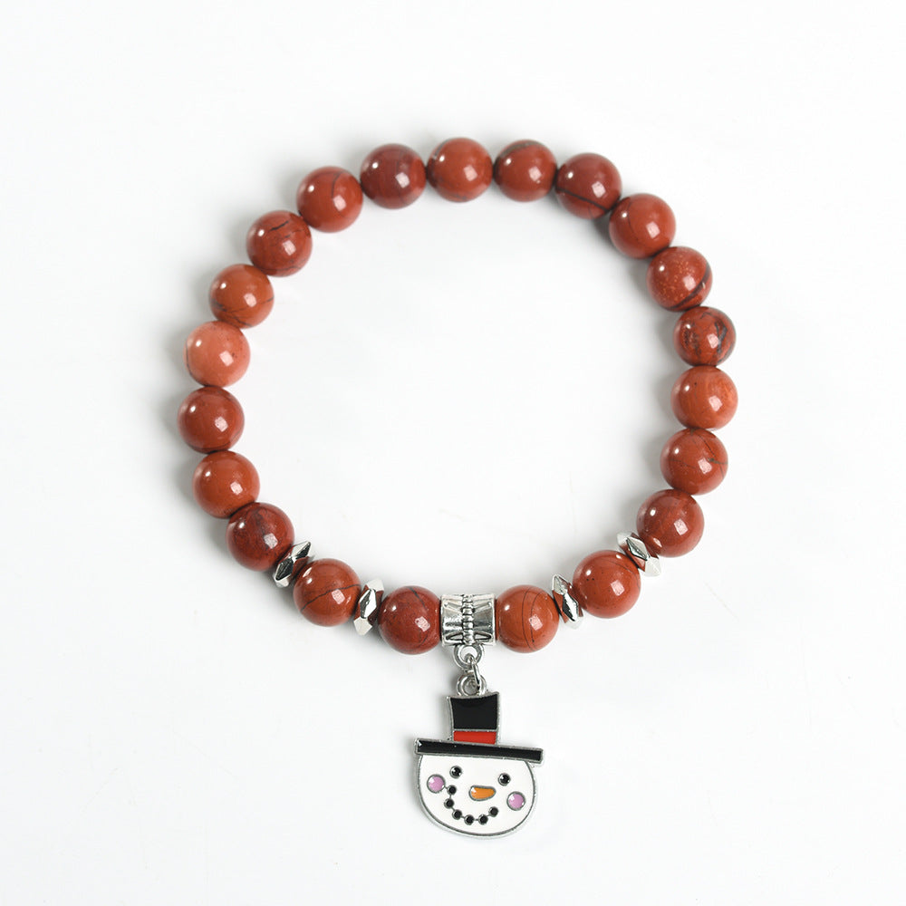 Christmas series of cute snowman crystal creative Christmas bracelets, trendy and high-end bracelets