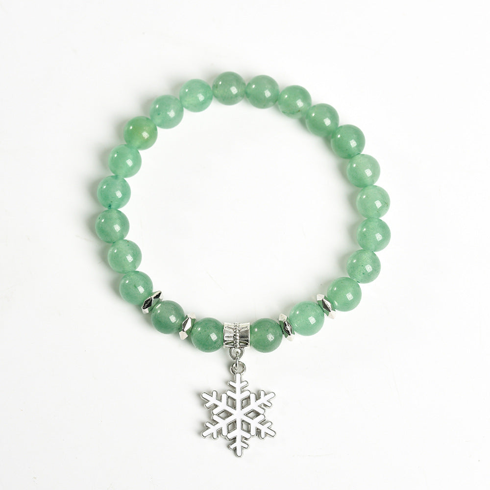 Christmas series creative Christmas cute snowflake crystal creative Christmas bracelet trendy high-end bracelet