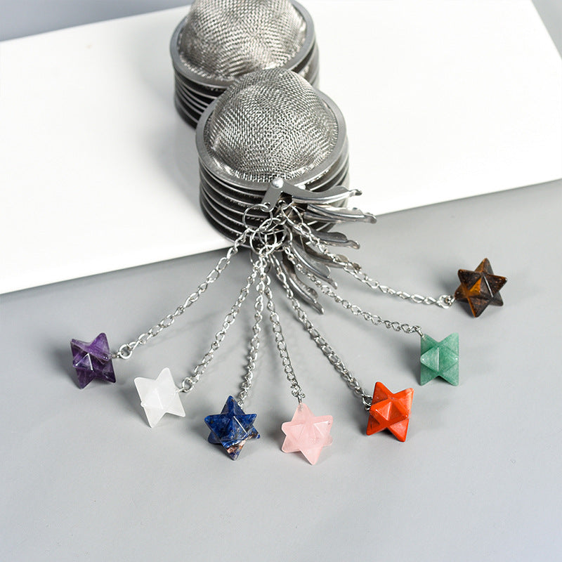 Crystal Merkaba mesh chain stainless steel tea drain soup Weibao tea maker hot pot marinade filter and seasoning ball