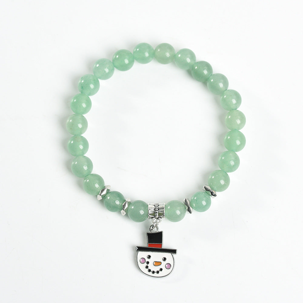 Christmas series of cute snowman crystal creative Christmas bracelets, trendy and high-end bracelets