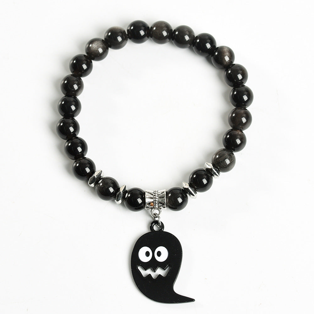 Christmas series black ghost crystal creative Christmas bracelet trendy high-end bracelet