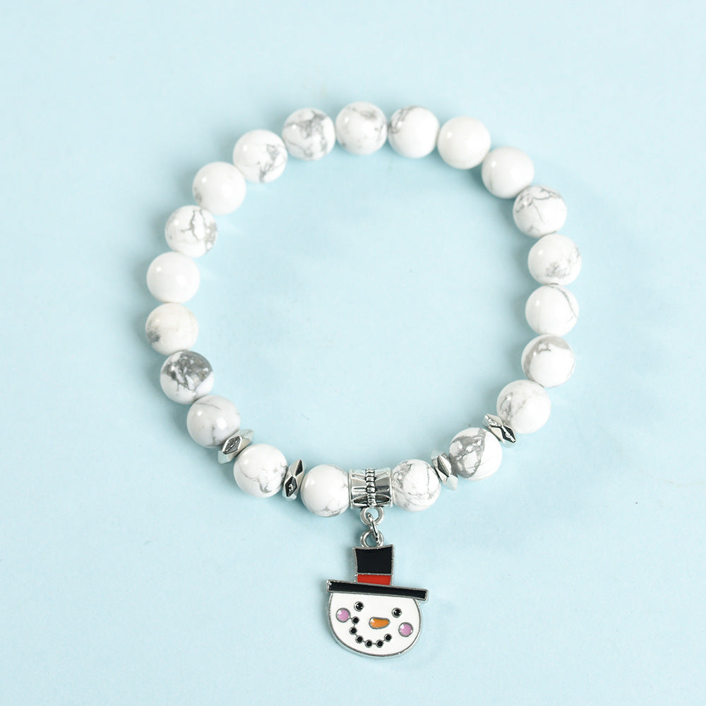 Christmas series of cute snowman crystal creative Christmas bracelets, trendy and high-end bracelets