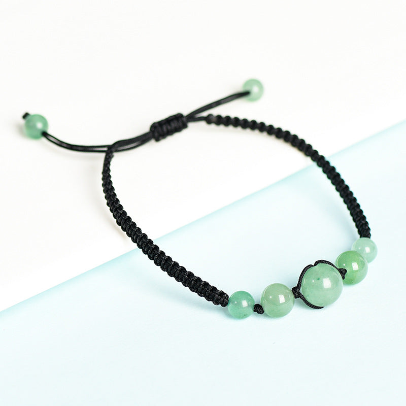 Natural crystal five-bead bracelet stone bead bracelet green aventurine agate turquoise bracelet jewelry