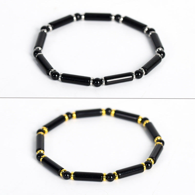 New Fashion Personalized Square Bead Bracelet Fashionable Retro Braided Leather Bracelet Ornament