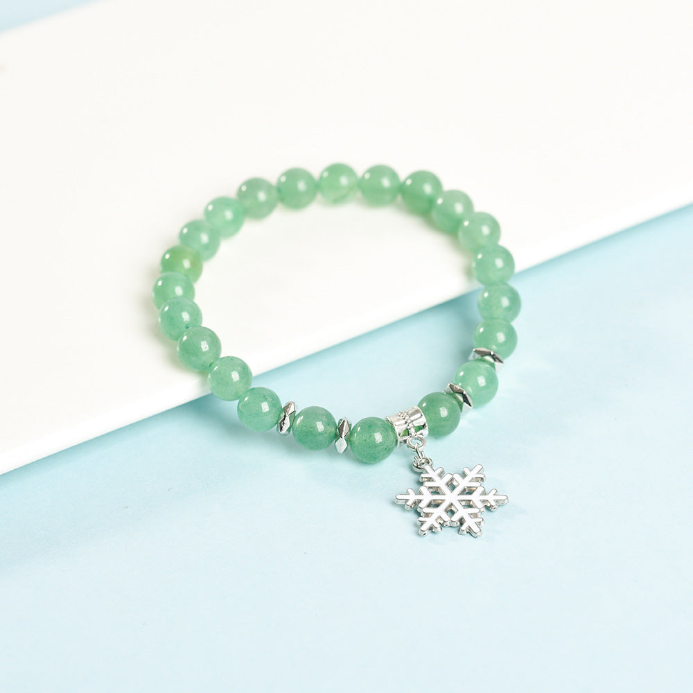 Christmas series creative Christmas cute snowflake crystal creative Christmas bracelet trendy high-end bracelet