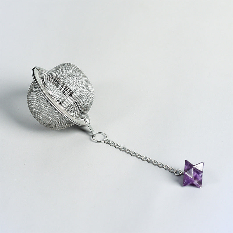 Crystal Merkaba mesh chain stainless steel tea drain soup Weibao tea maker hot pot marinade filter and seasoning ball