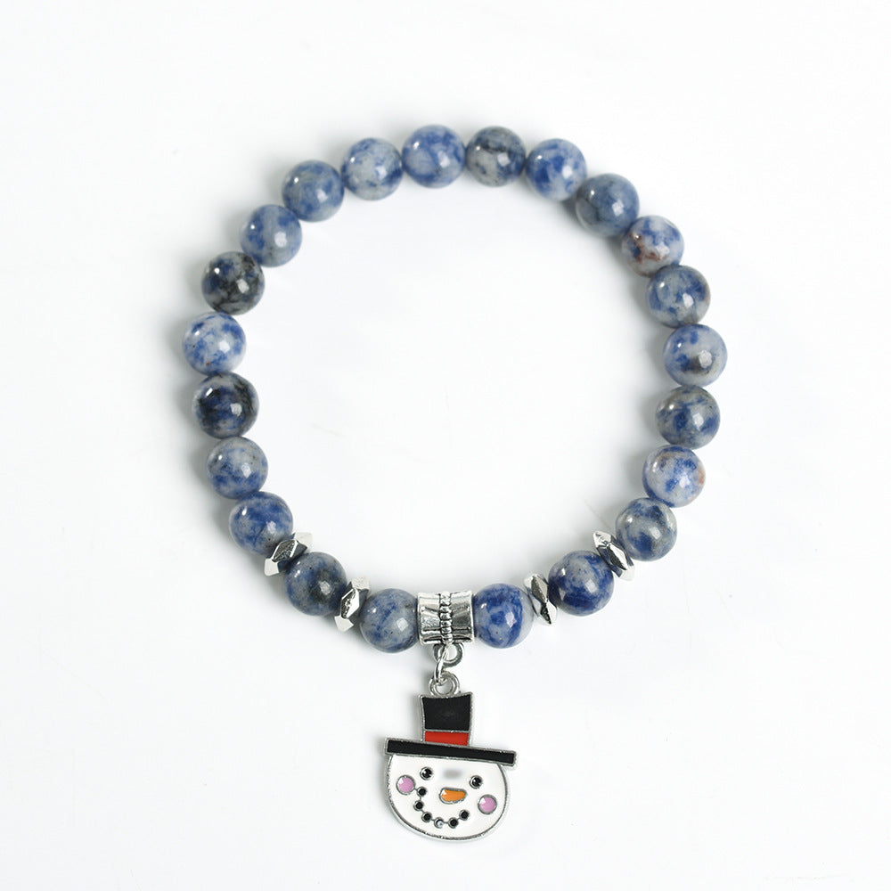 Christmas series of cute snowman crystal creative Christmas bracelets, trendy and high-end bracelets