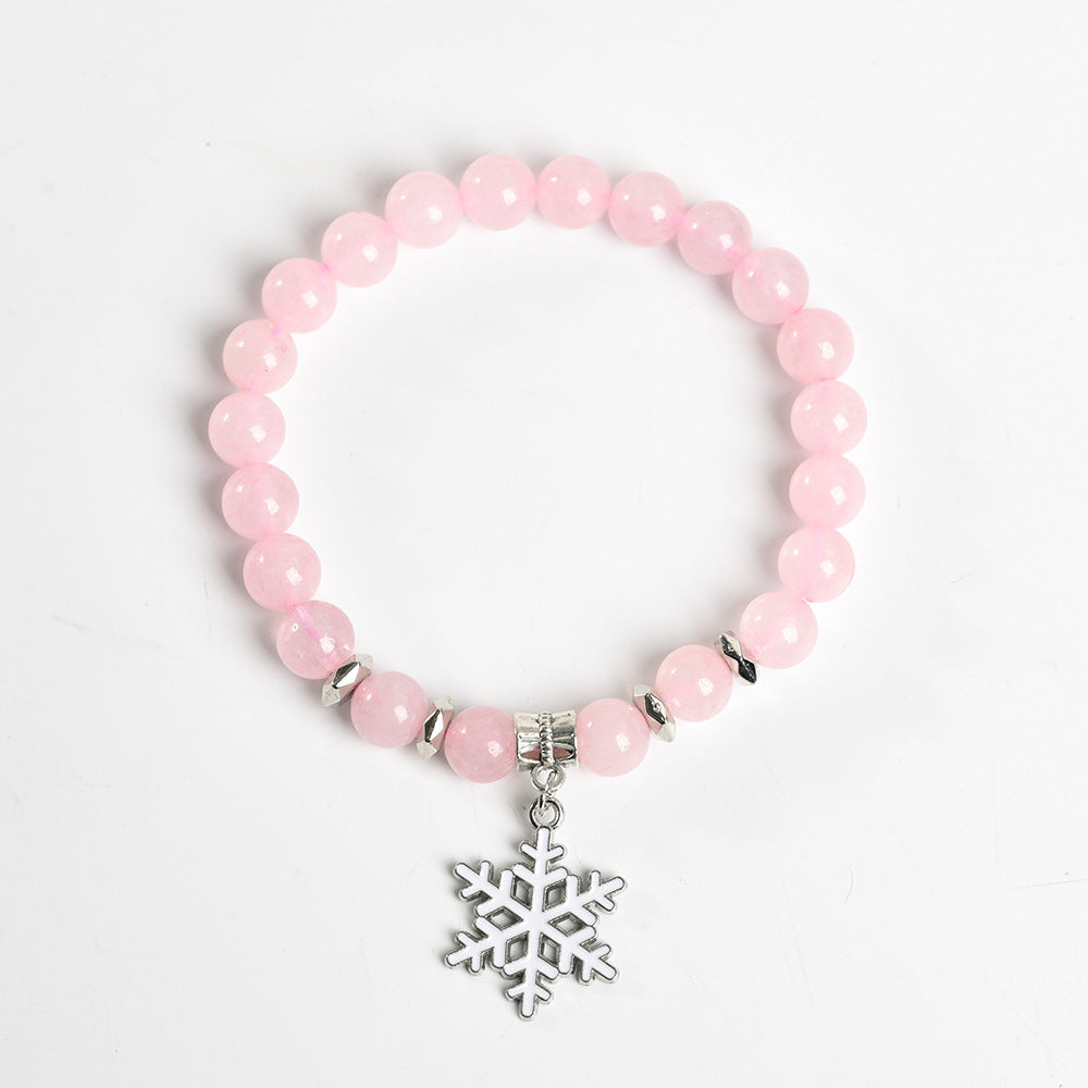 Christmas series creative Christmas cute snowflake crystal creative Christmas bracelet trendy high-end bracelet