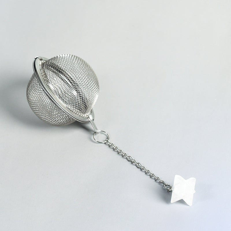 Crystal Merkaba mesh chain stainless steel tea drain soup Weibao tea maker hot pot marinade filter and seasoning ball