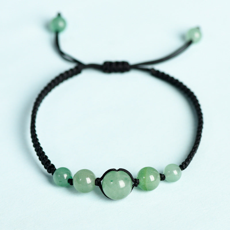 Natural crystal five-bead bracelet stone bead bracelet green aventurine agate turquoise bracelet jewelry