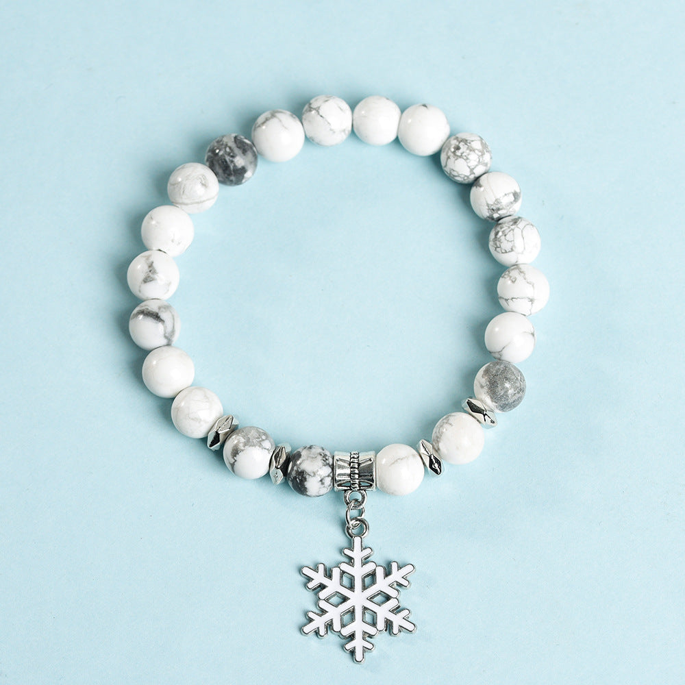 Christmas series creative Christmas cute snowflake crystal creative Christmas bracelet trendy high-end bracelet